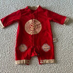 Chinese New Year Red Traditional Suit for 6 month
